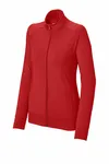 Sport-Tek Women's Sport-Wick Stretch Full-Zip Cadet Jacket LST857 Deep Red