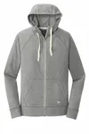 New Era Sueded Cotton Blend Full-Zip Hoodie. NEA122 Shadow Grey Heather