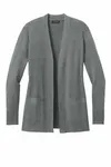 Port Authority Women's Easy Care Open-Front Cardigan Sweater LSW2890 Medium Heather Grey