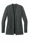 Port Authority Women's Easy Care Open-Front Cardigan Sweater LSW2890 Charcoal Heather
