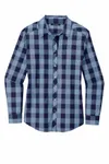 Port Authority Women's Everyday Plaid Shirt. LW670 TRUE NAVY