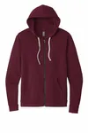 Next Level Apparel Unisex Santa Cruz Zip Hoodie. NL9602 Maroon