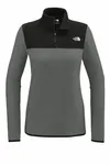 The North Face Women's Glacier 1/4-Zip Fleece NF0A7V4M Asphalt Grey/ TNF Black
