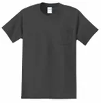 Port & Company Essential Pocket Tee. PC61P Charcoal