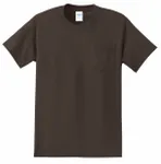 Port & Company Essential Pocket Tee. PC61P Brown