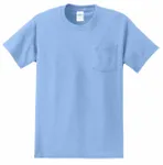Port & Company Essential Pocket Tee. PC61P Light Blue