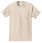 Port & Company Essential Pocket Tee. PC61P Natural