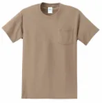 Port & Company Essential Pocket Tee. PC61P SAND