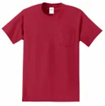 Port & Company Essential Pocket Tee. PC61P RED