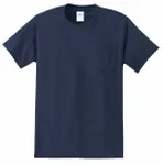 Port & Company Essential Pocket Tee. PC61P Navy