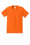 Port & Company Essential Pocket Tee. PC61P S. Orange