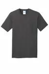 Port & Company Core Cotton Pocket Tee. PC54P Charcoal
