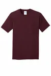Port & Company Core Cotton Pocket Tee. PC54P Athletic Maroon