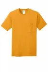 Port & Company Core Cotton Pocket Tee. PC54P Gold