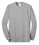 Port & Company Tall Long Sleeve Core Blend Tee. PC55LST Ash
