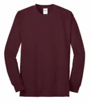 Port & Company Tall Long Sleeve Core Blend Tee. PC55LST Athletic Maroon