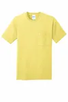 Port & Company Core Cotton Pocket Tee. PC54P YELLOW