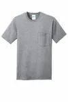 Port & Company Core Cotton Pocket Tee. PC54P Athletic Heather