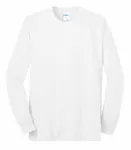 Port & Company Tall Long Sleeve Core Blend Tee. PC55LST WHITE