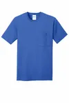 Port & Company Core Cotton Pocket Tee. PC54P ROYAL