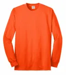 Port & Company Tall Long Sleeve Core Blend Tee. PC55LST SAFETY ORANGE