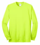Port & Company Tall Long Sleeve Core Blend Tee. PC55LST SAFETY GREEN