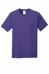 Port & Company Core Cotton Pocket Tee. PC54P PURPLE