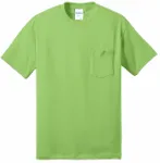 Port & Company - Core Blend Pocket Tee. PC55P Lime