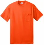 Port & Company - Core Blend Pocket Tee. PC55P SAFETY ORANGE