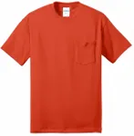 Port & Company - Core Blend Pocket Tee. PC55P Orange