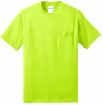 Port & Company - Core Blend Pocket Tee. PC55P SAFETY GREEN