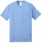 Port & Company - Core Blend Pocket Tee. PC55P Light Blue