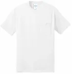 Port & Company - Core Blend Pocket Tee. PC55P WHITE