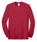 Port & Company Tall Long Sleeve Core Blend Tee. PC55LST RED