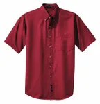 Port Authority Short Sleeve Twill Shirt. S500T Bright Burgundy