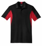 Sport-Tek Side Blocked Micropique Sport-Wick Polo. ST655 Black/ True Red