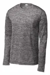 Sport-Tek PosiCharge Long Sleeve Electric Heather Tee. ST390LS Black Electric