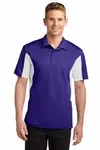 Sport-Tek Side Blocked Micropique Sport-Wick Polo. ST655 Black/ White