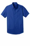 Port Authority Short Sleeve Carefree Poplin Shirt. W101 TRUE ROYAL