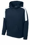 Sport-Tek Youth Sport-Wick Fleece United Pullover Hoodie YST255 Navy/ White