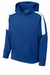 Sport-Tek Youth Sport-Wick Fleece United Pullover Hoodie YST255 True Royal/ White