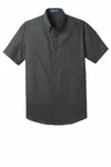 Port Authority Short Sleeve Carefree Poplin Shirt. W101 Graphite
