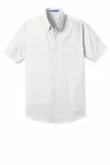 Port Authority Short Sleeve Carefree Poplin Shirt. W101 WHITE