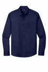 Port Authority Long Sleeve SuperPro React Twill Shirt. W808 TRUE NAVY