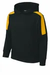 Sport-Tek Youth Sport-Wick Fleece United Pullover Hoodie YST255 Black/ Gold