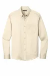 Port Authority Long Sleeve SuperPro React Twill Shirt. W808 ECRU