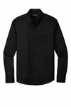Port Authority Long Sleeve SuperPro React Twill Shirt. W808 Deep Black