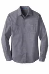 Port Authority Slub Chambray Shirt. W380 TRUE NAVY