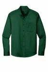 Port Authority Long Sleeve SuperPro React Twill Shirt. W808 Dark Green