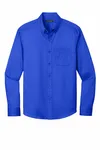 Port Authority Long Sleeve SuperPro React Twill Shirt. W808 TRUE ROYAL